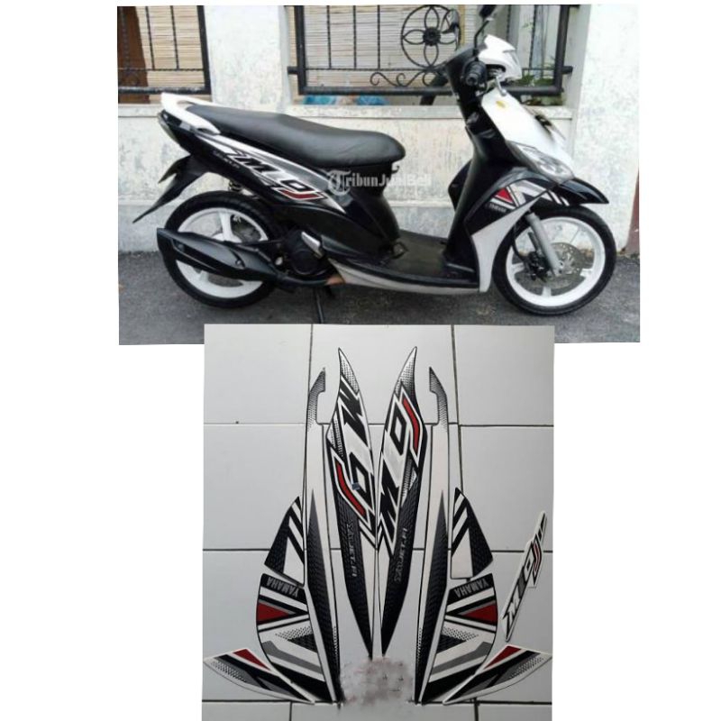 Sticker striping mio j hitam 2012 / Lis body mio j 2012 hitam