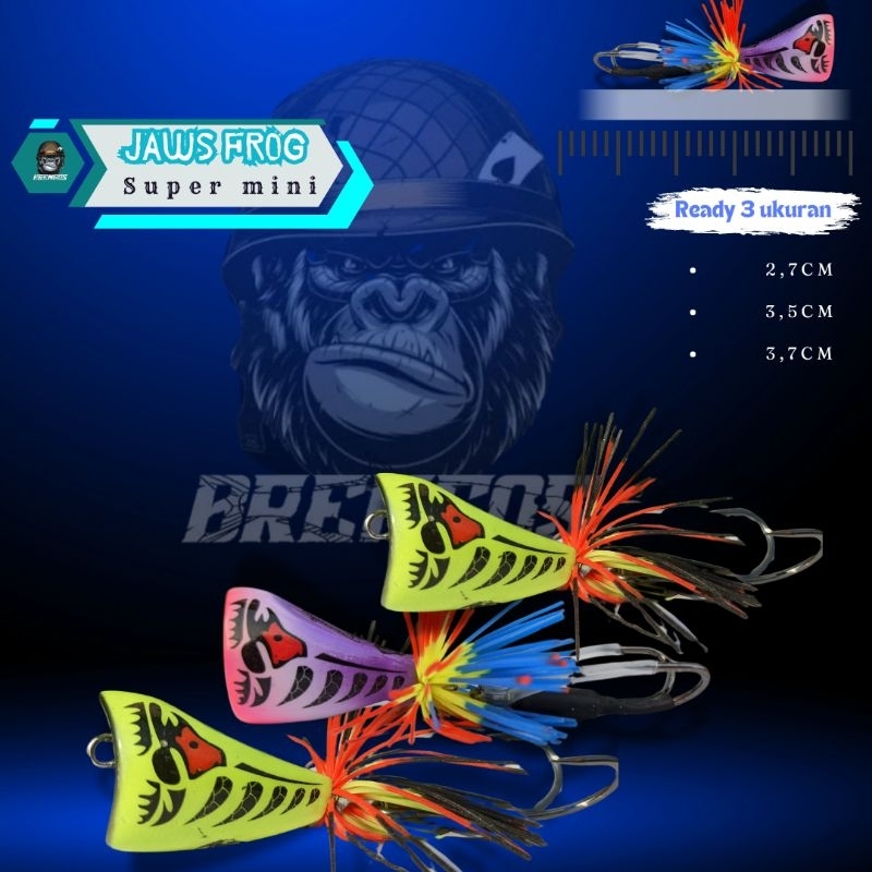 Jaws Frog umpan casting Gabus 3,7cm