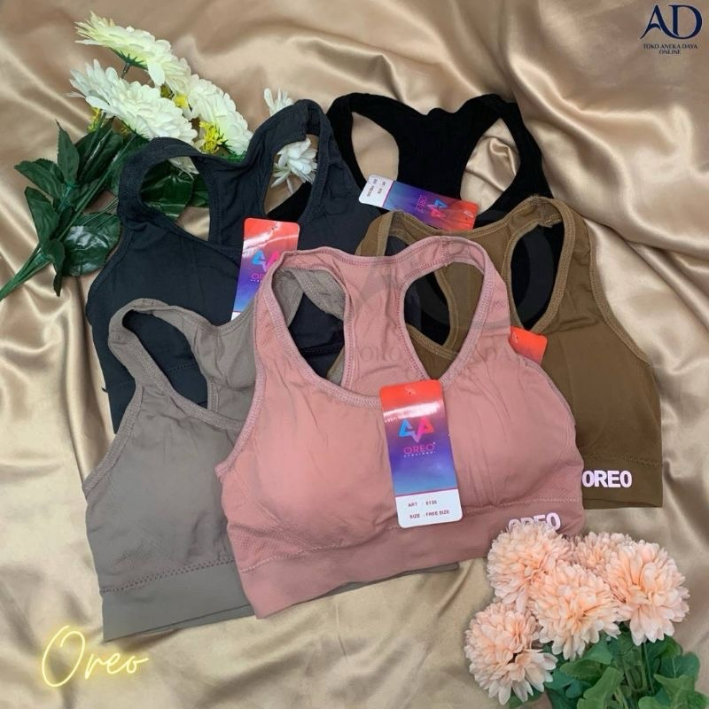(3 Pcs) Bra Bh Miniset busa wanita tanpa kawat dari oreo