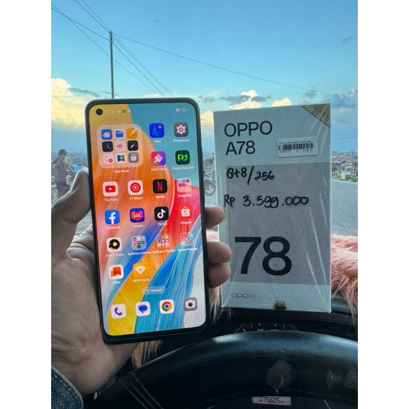 Oppo A78 ram 8+8/256 seken original