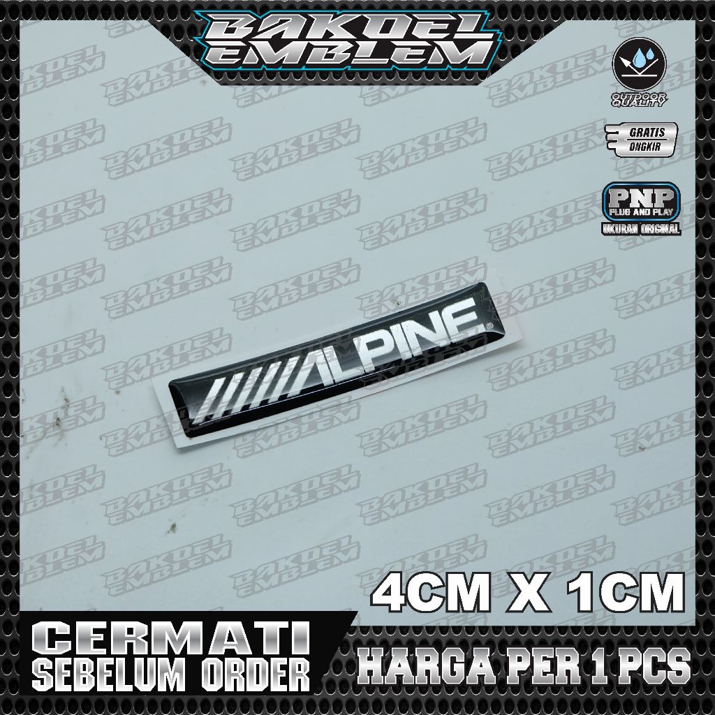 EMBLEM ALIPNE, EMBLEM AUDIO MOBIL ALPINE, ALPINE SPEAKER