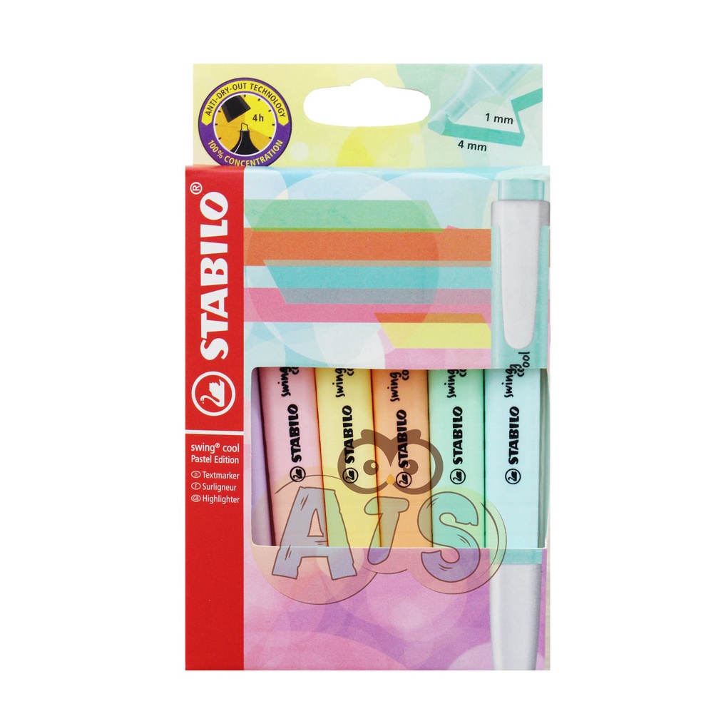 

KODE F17B Stabilo Swing Cool Pastel isi 6