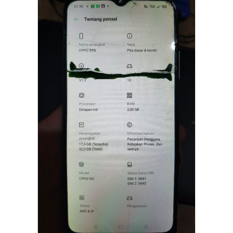 mesin normal oppo a15 mesin oppo a15 ram 2/32 ori