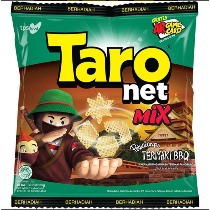 

[ 62 gram ] Cemilan Snack Taro net Makanan Ringan rasa Teriyaki Panggang Harga 1 Bungkus