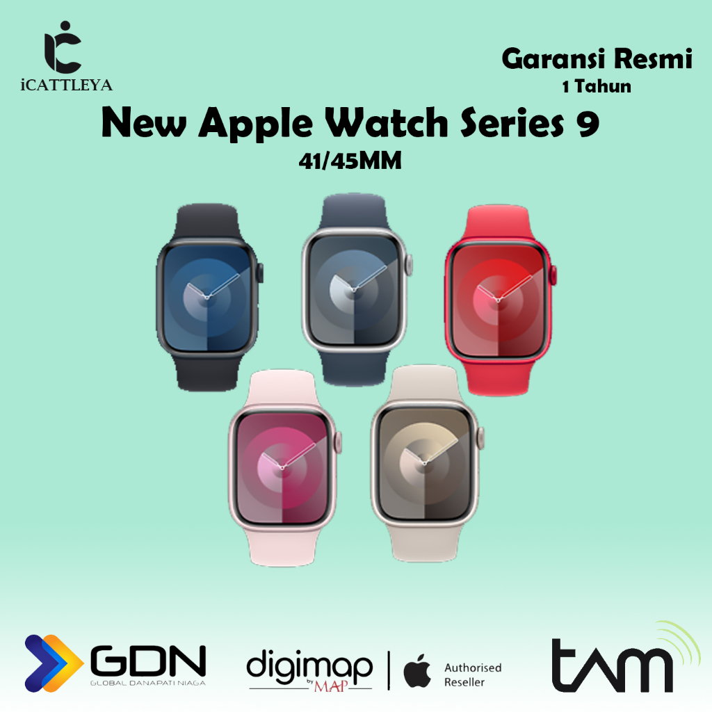 APPLE WATCH SERIES 9 - IWATCH SERIES 9 BRAND NEW GARANSI RESMI 1 TAHUN