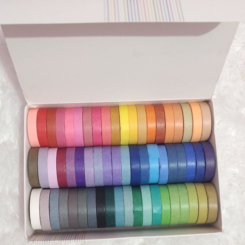 

selotip washi tape rainbow 60 pcs for journaling