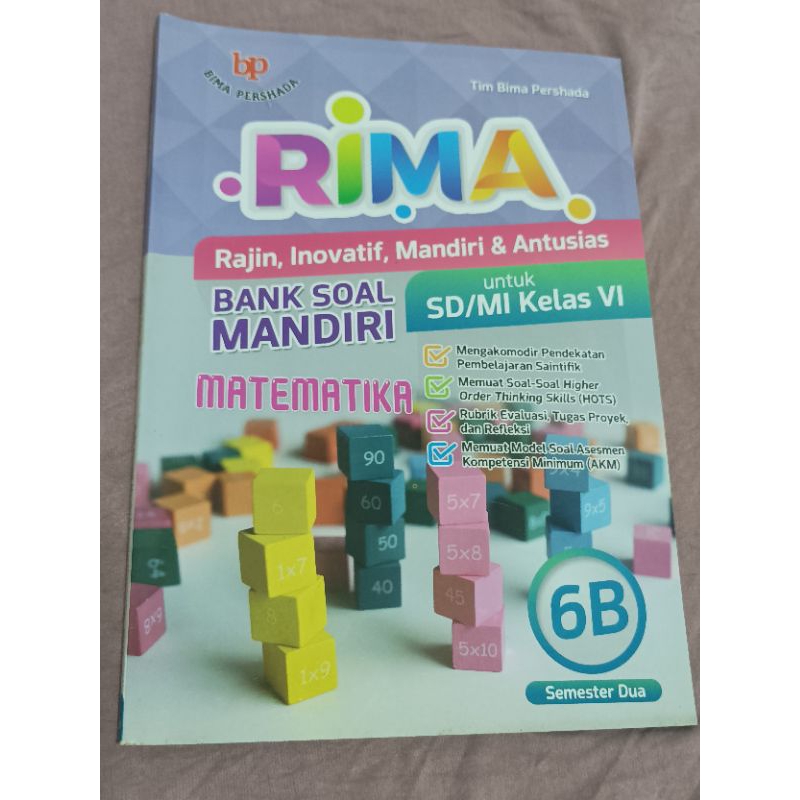 

Buku RIMA SD/MI Kelas 6B Semester Dua Bank Soal Matematika