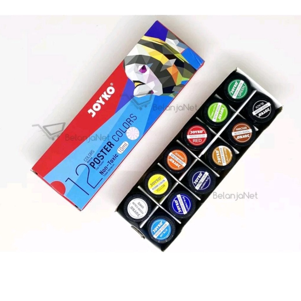 

KODE W6F7 SATU LUSIN Poster Color Cat Poster 6ML 12 Colors 1 Box 12 Pcs Poster Colour