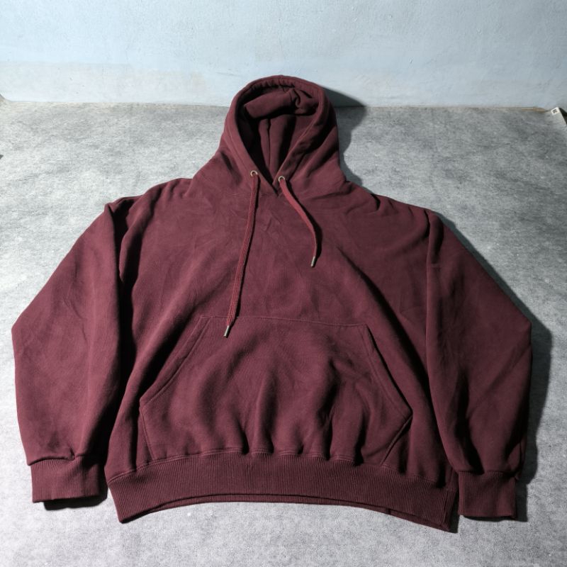 Hoodie Oversize Maroon Jemut Shop