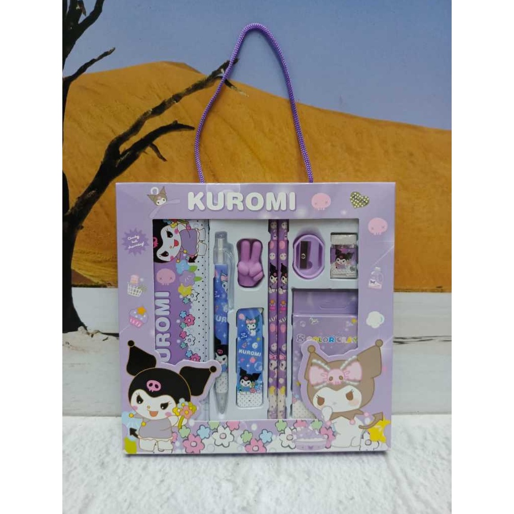 

KODE X58E paket ALAT TULIS 1821STATIONERY SET STUDY SET SANRIO KUROMI MELODY CINNAMOROLL