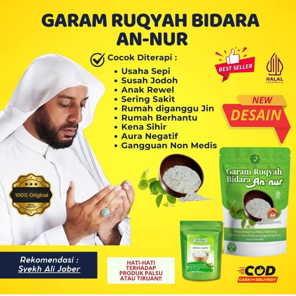 

GARAM RUQYAH BIDARA AN NUR 500gr-PENANGKAL SIHIR dan jin jahat ( 500 gram original)