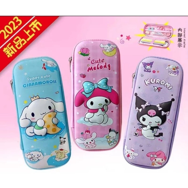 

KODE E6H Kotak Pensil Anak Karakter Gambar Timbul Emboss 3D Lucu Pencil Case Sanrio