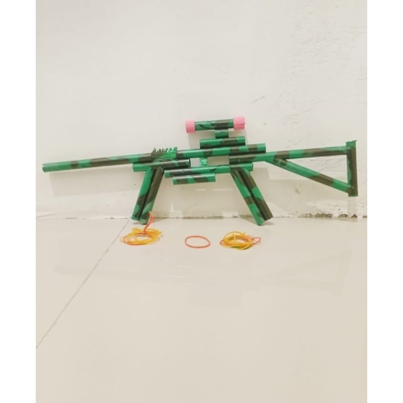 Mainan tembak PVC Peluru Karet /Pistol Mainan Anak Model Laras Panjang