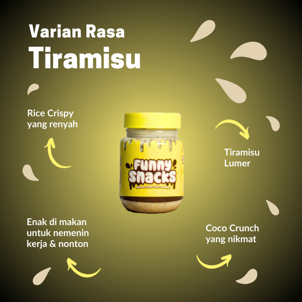 

Coklat Lumer Milk Tiramisu - Funny Snack - Choco Jar - Choco Crunchy - Cemilan Manis - Travel Size