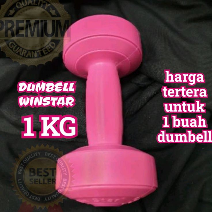 Diminati  PINK 1 KG WINSTAR DUMBELL BARBEL BARBLE DAMBEL DUMBEL DAMBEL