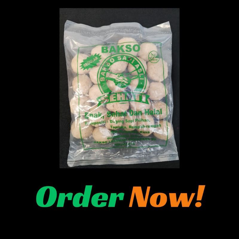 

BAKSO REGULER CAP SEHATI, ISI 25 BUTIR 250 GRAM