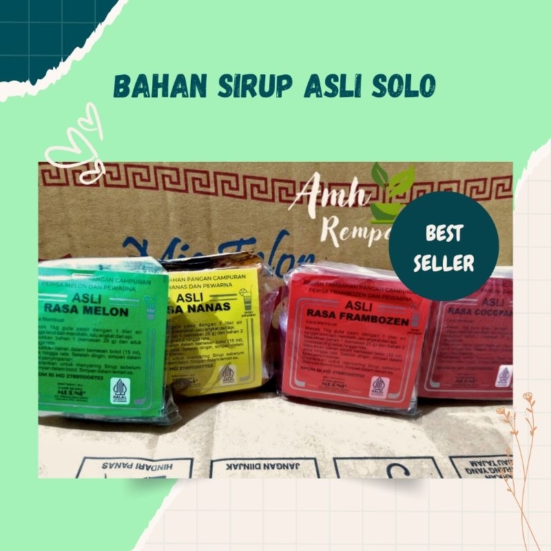 

Bahan Sirup Asli Solo Halal