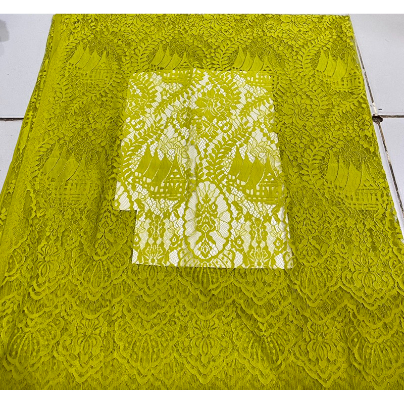 Bakal Kebaya Brukat Semi Prancis Rumah Adat Premium