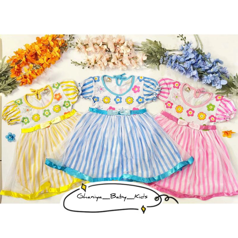Dress Baju Anak Perempuan 2-3 Tahun + Box Kado + Kartu Ucapan
