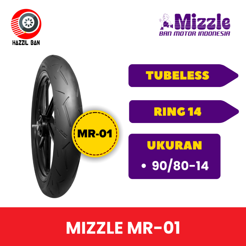 Ban Motor Mizzle MR01 Ring 14 90/80 | 100/80 Tubeless