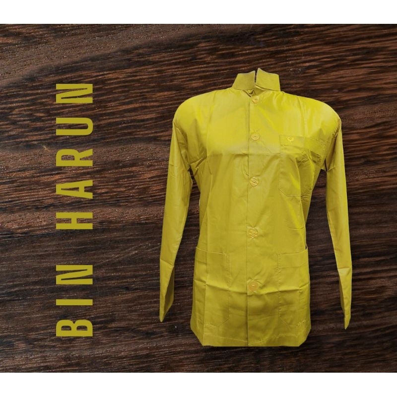 Baju koko haibah Bin Harung lengan panjang/warna kunyit