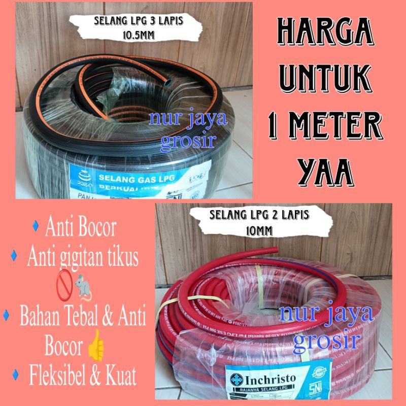 SELANG GAS LPG METERAN ANTI BOCOR selang kompor gas permeteran/selang regulator gas Lpg
