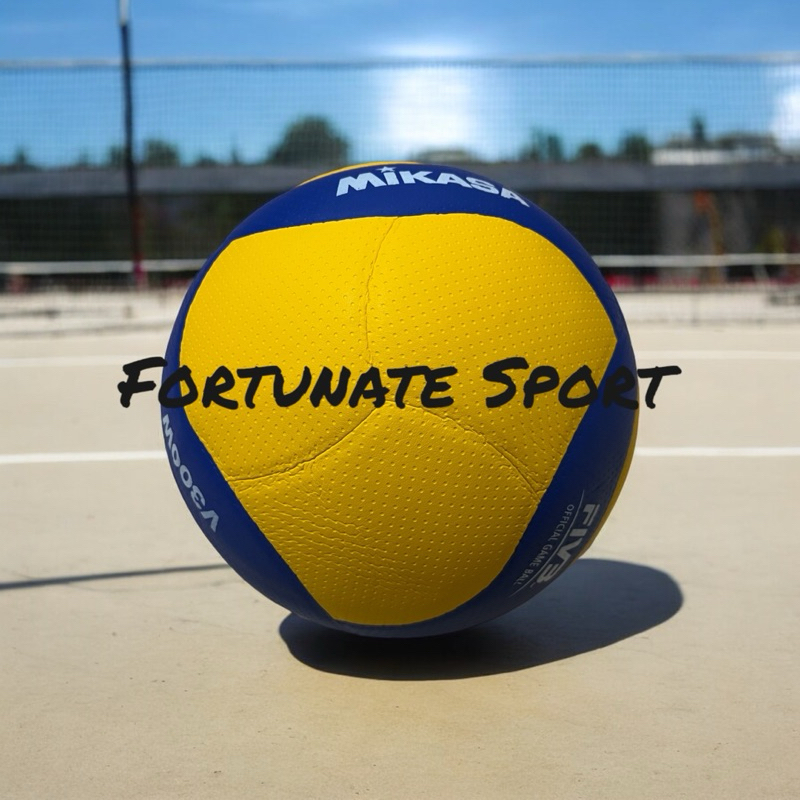 Bola Voli Mikasa V300W Bintik Bagus (Free Jaring dan Pentil Bola)