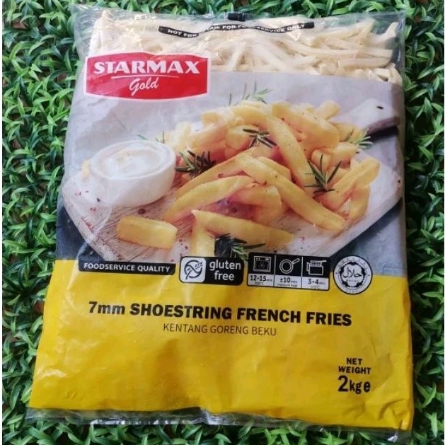 

STARMAX Gold Shoestring Fries (Kentang goreng beku) - Berat 2 kg