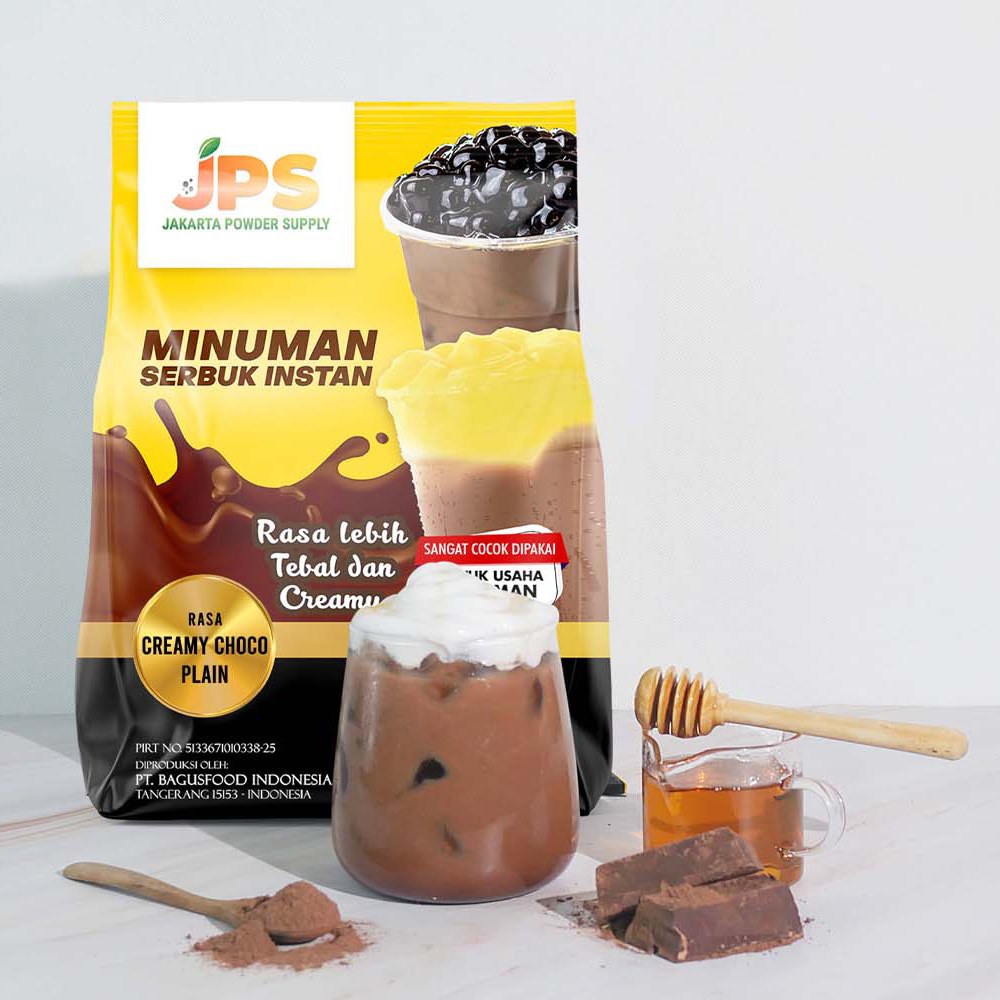 

JPS Plain Creamy Choco 1 kg Bubuk Minuman Premium Tanpa Gula / Serbuk Cokelat Jakarta Powder Supply