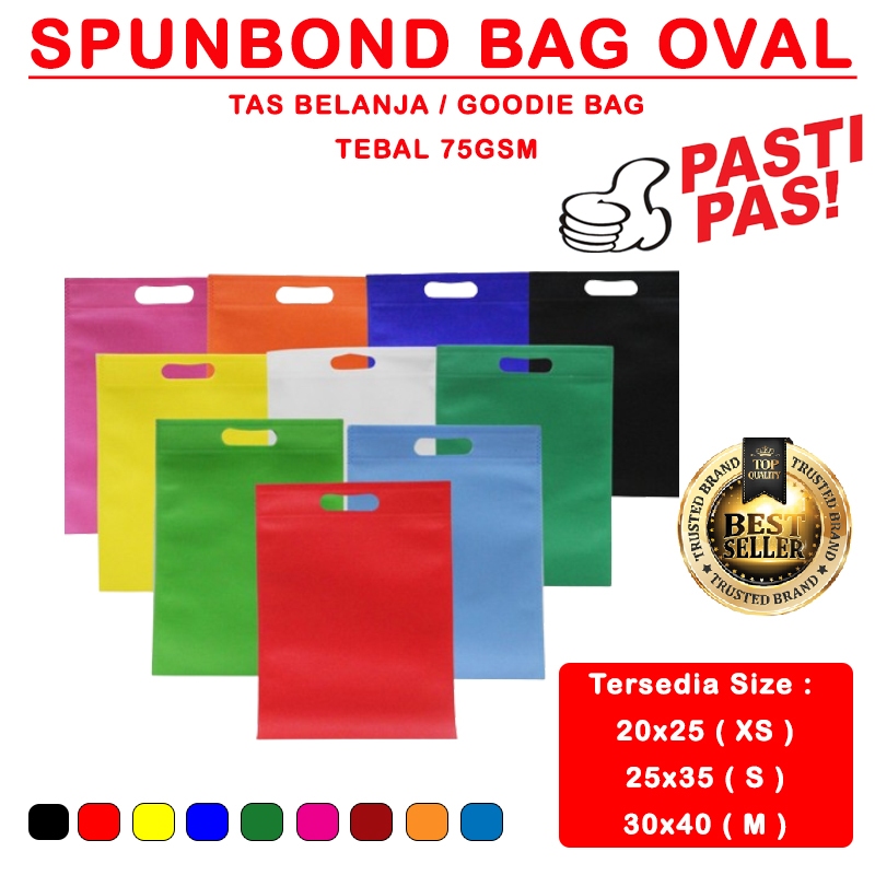 

Spunbond Goodie Bag Tas Belanja Model OVAL Kantong Kain