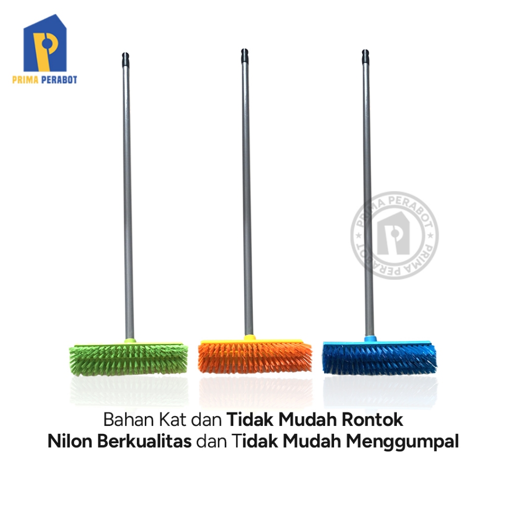 Sikat Lantai Gagang Panjang Sikat Dorong Floor ScrubberVinoda