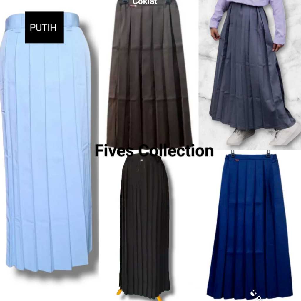 NY Rok panjang smp sma/rok panjang rempel kerja smp sma seragam smp sma seragam sekolah seragam biru