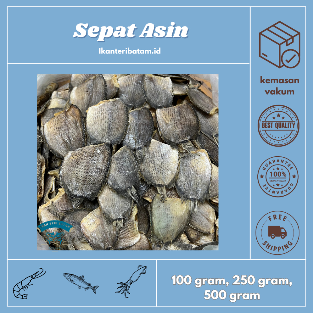 

Ikan Sepat Asin Kemasan Vakum - Kualitas Premium - Ikan Teri Batam