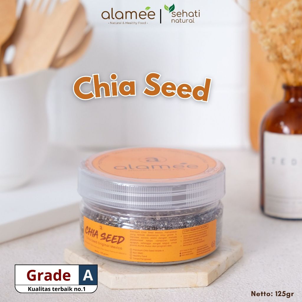 

Chia Cie Seed Seeds Organik Original biji Black Chiaseed Chiaseeds Organic Premium Meksiko 125gr