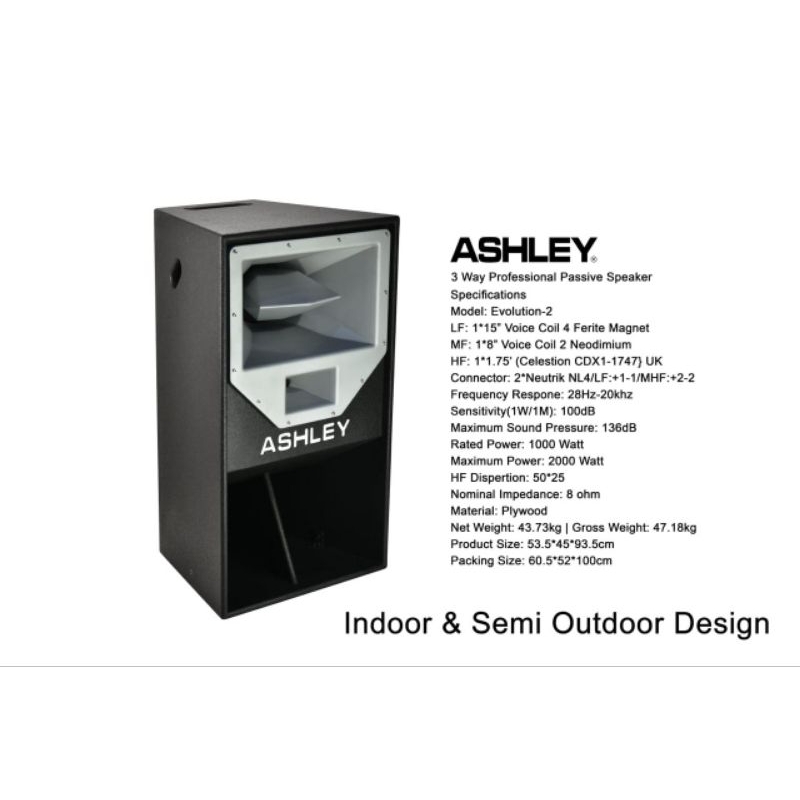 ashley speaker 15inc evolution 2