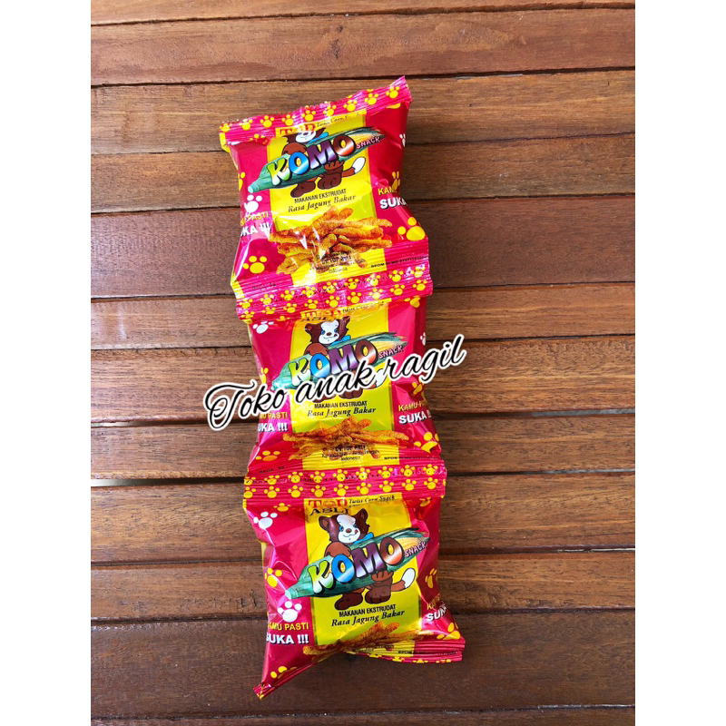 

Snack komo 1 renceng isi 10 bungkus