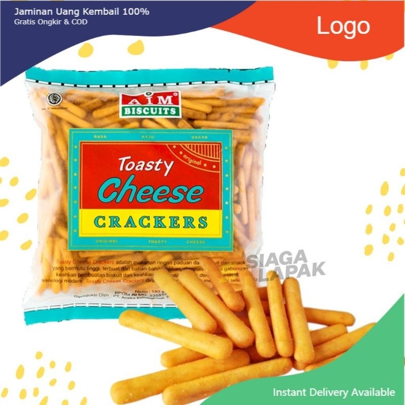 

BISKUIT STIK KEJU TOASTY CHEESE CRACKERS 180GRAM AIM BISCUIT