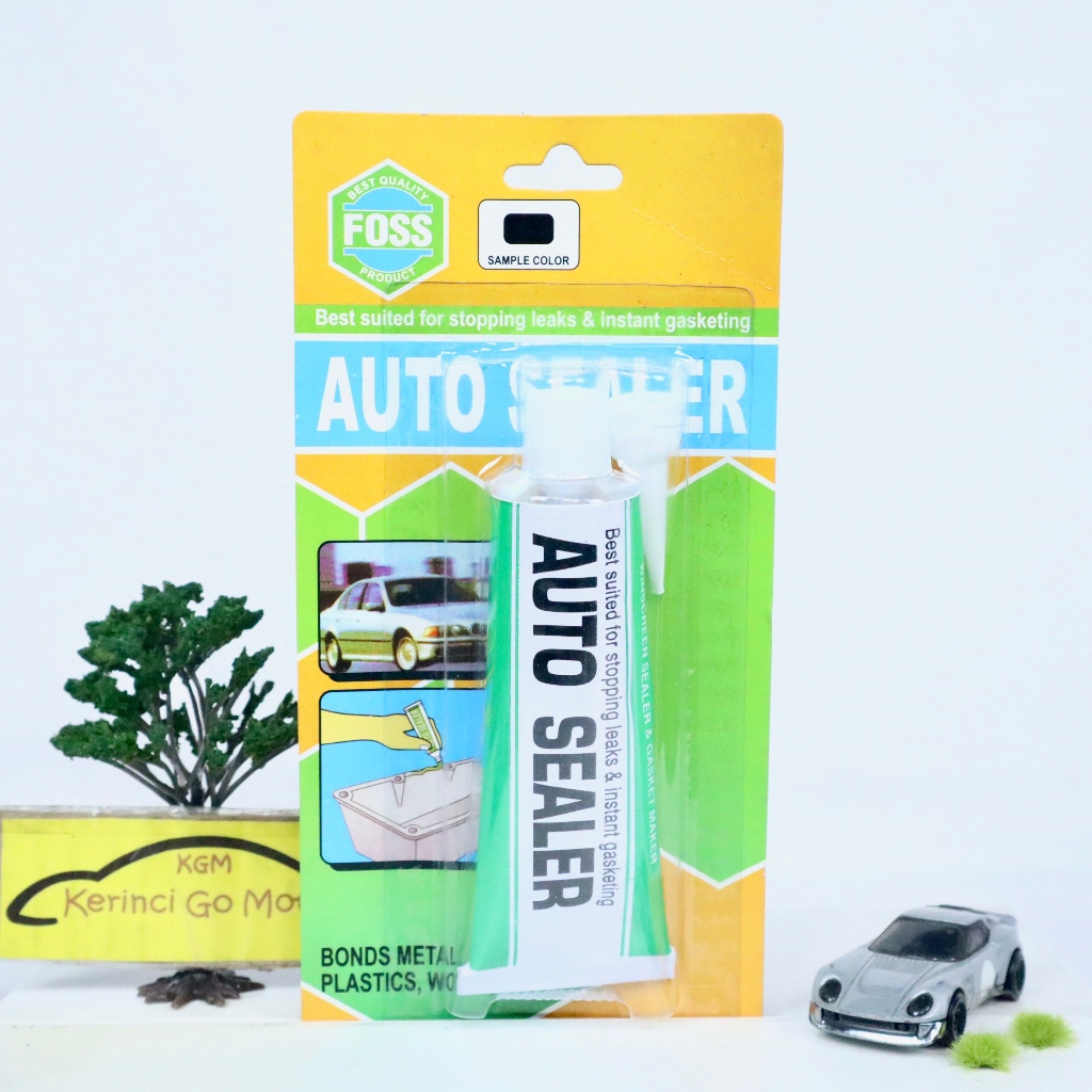 Foss Hitam 70gr Auto Sealer Lem Gasket Perekat Besi Plastik Kaca Kayu High Temperatur