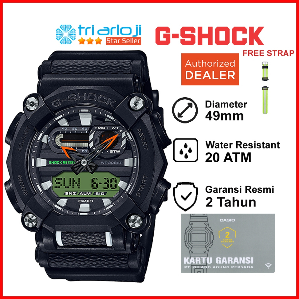 Casio G-SHOCK GA-900E-1A3DR Jam Tangan Pria GSHOCK GA900 GA-900E-1A3 Free Strap GA-900E GA900E