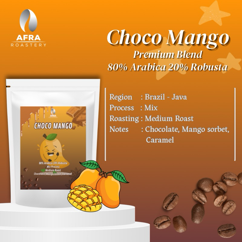 

500gr Biji Kopi Premium Blend Coco Mango 80% Arabica 20% Robusta