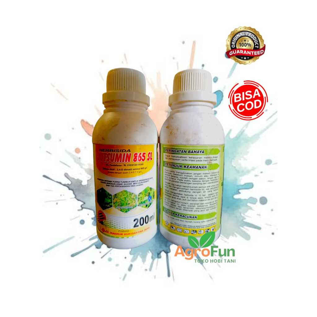 HERBISIDA JUTSUMIN 865 SL -@200ml Mengatasi RUMPUT DAUN LEBAR BERBULU