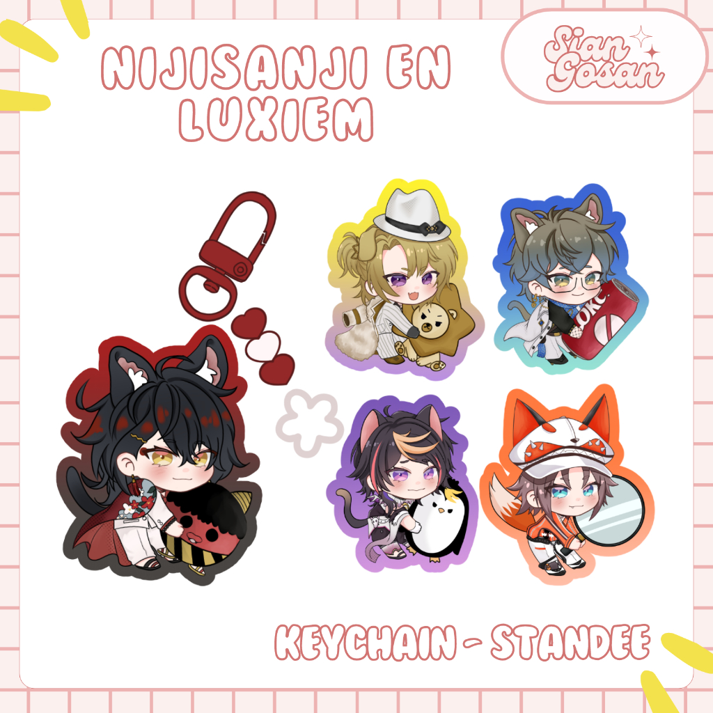 LUXIEM Nijisanji EN Keychain Vtuber Fanmerch