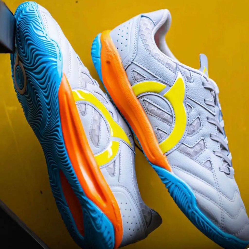 sepatu futsal ortus jogosala rampage v2 olahraga pria- Black White Grey Army