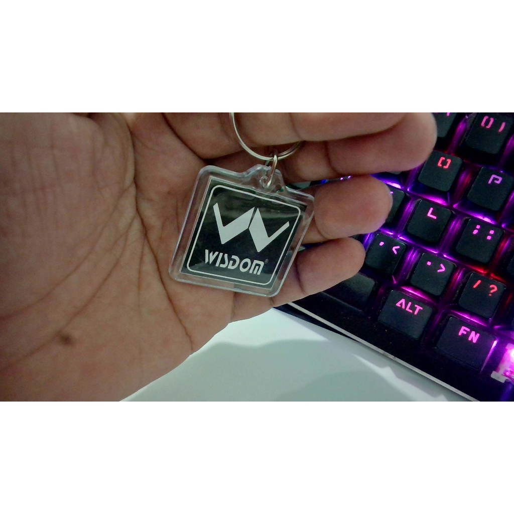 GANTUNGAN KUNCI LOGO WISDOM GANTUNGAN KUNCI MERK LOGO AUDIO WISDOM