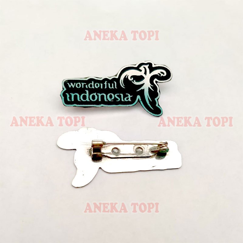 Pin Wonderful Indonesia Warna Hitam Pin Bros Pesona Indonesia - Aneka Topi