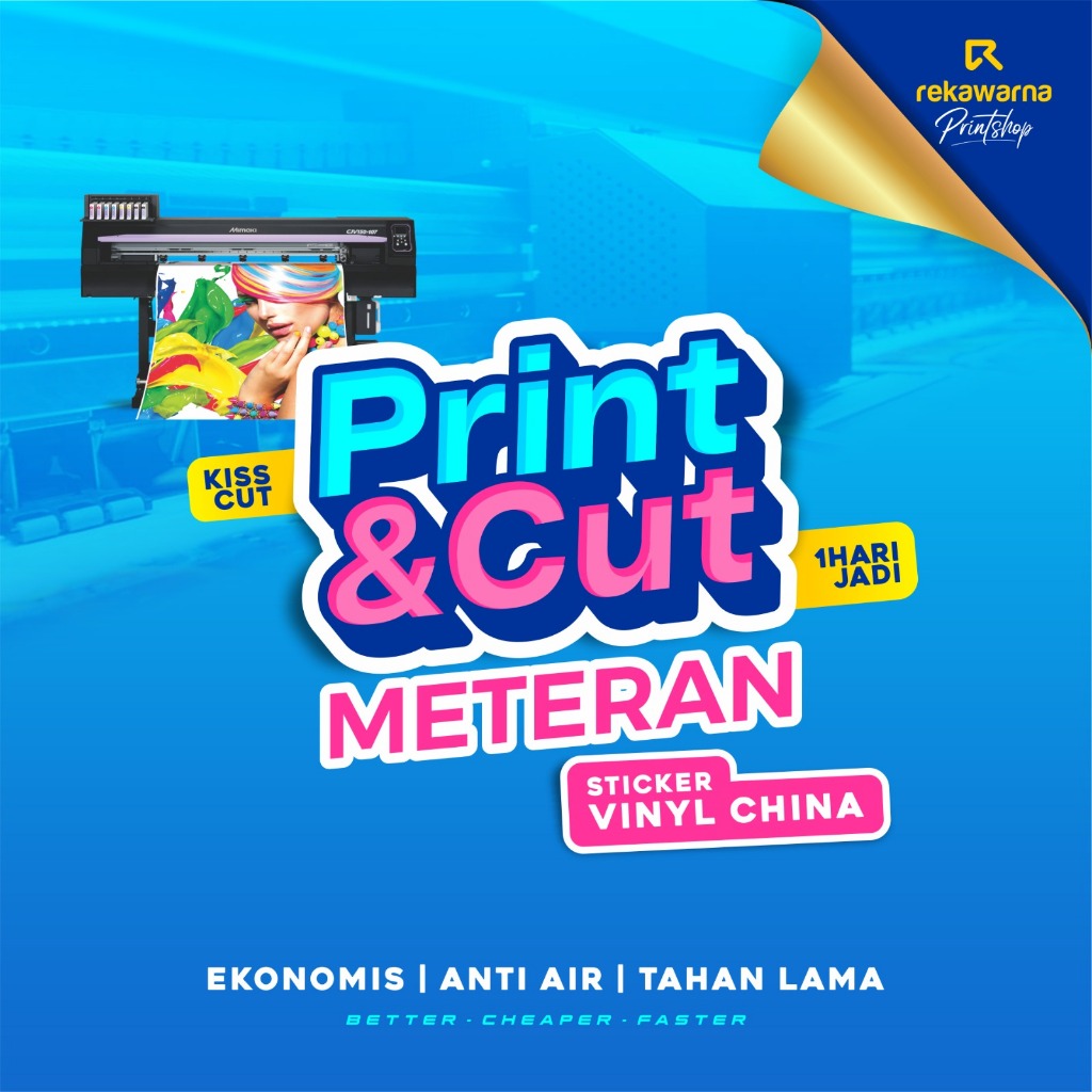 

PRINT & CUT STIKER VINYL CHINA METERAN/ UKURAN 50X100CM/ INDOOR OUTDOOR / PRINT STICKER CUSTOM BRANDING / LABEL KEMASAN
