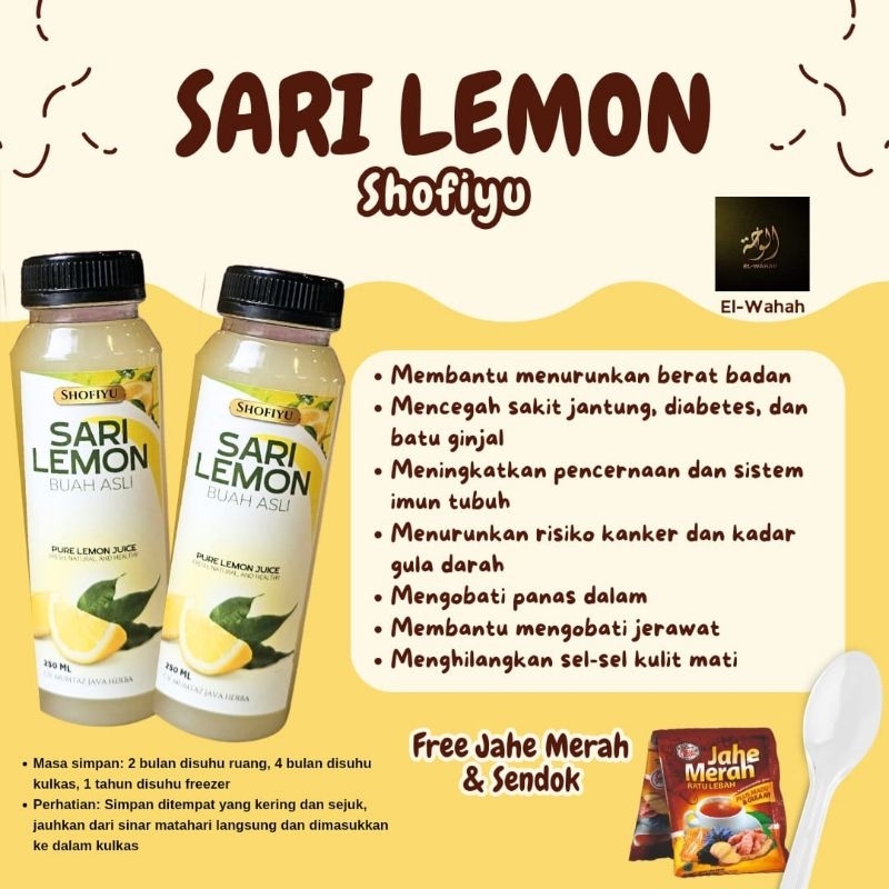 

Sari Lemon Shofiyu With Mother Premium Java Hills Honey Mumtaz | Pure Lemon Minuman Diet Kesehatan Tanpa Pengawet Langsing | Extrak Perasan Lemon Fresh Herbal Probiotik Alami Organik Unfiltered Detoks Ampuh COD Gratis Jahe Sendok 250 ml