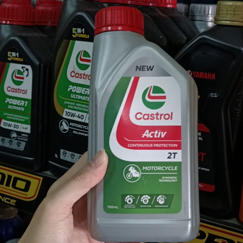 OLI CASTROL ACTIV 2TAK LOW SMOKE 700ml, Oli samping SYNTHETIC WANGI untuk RXK,NINJA R,SATRIA 2TAK