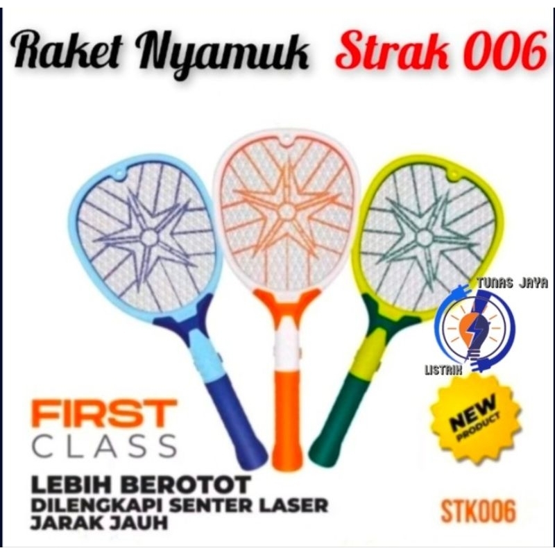 Raket Nyamuk Cas Body Bisa Dilepas Sendernya Stark 006 / Raket Nyamuk + Senter /Tepokan Nyamuk