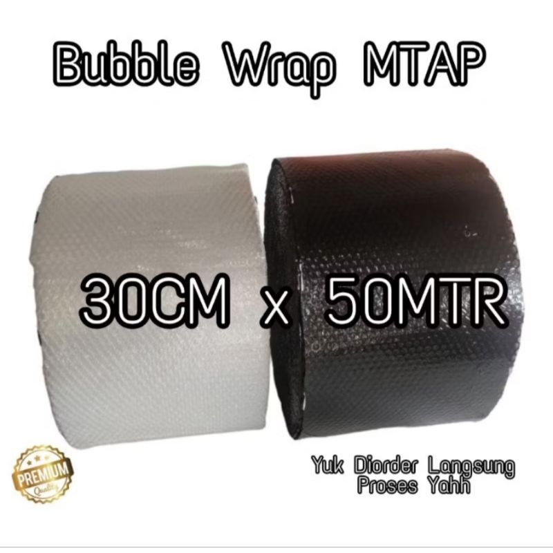 

Bubble wrap hitam putih 30cm x 50meter